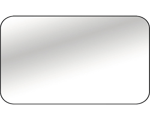 Spegel med belysning CORDIA Tender Line svart matt 80x120 cm TENDER08001200B Rektangulär spegel med rundade hörn