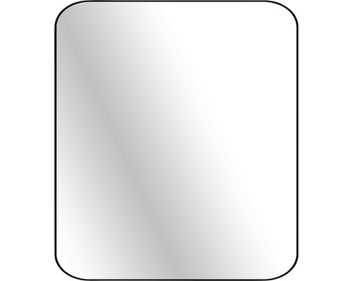 Rektangulär spegel med rundade hörn