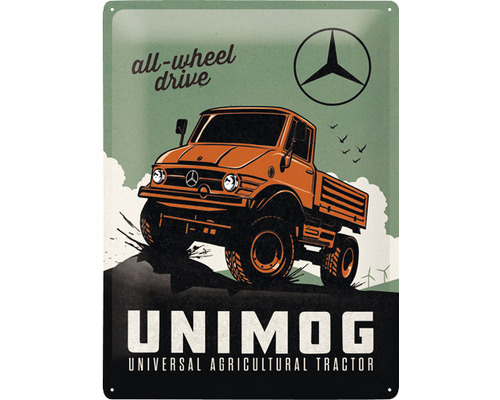 Plåtskylt Daimler Truck Unimog 30x40cm