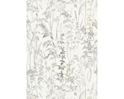 Tapet ERISMANN Casual Chique blad creme 10,05x0,53m Tapet med blommönster och växtmotiv