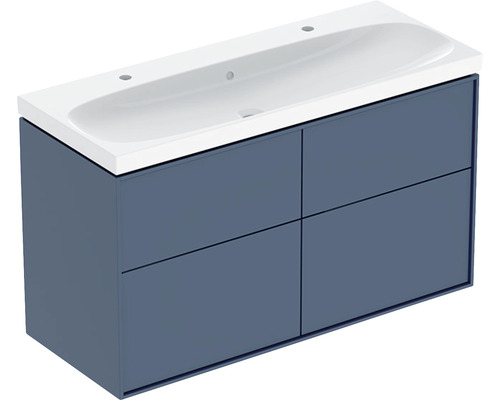 Tvättställ med underskåp IFÖ Sense Art 120 x 68,2 x 48,2 cm blå matt