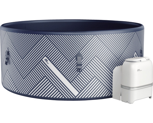 Uppblåsbar bubbelpool med tillhörande styrenhet