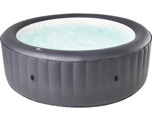 Uppblåsbar rund bubbelpool med vatten