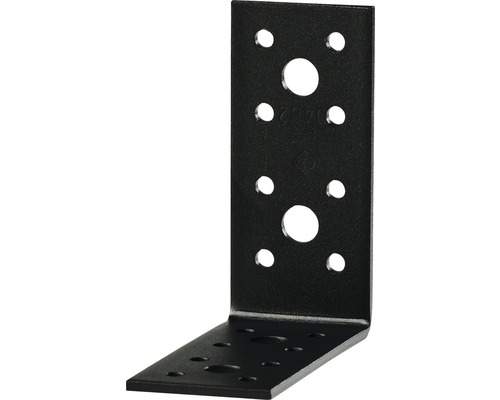 Vinkel JOMA Black 3x90x90x40mm exp.hål Vinkelbeslag av metall med flera hål för fastsättning