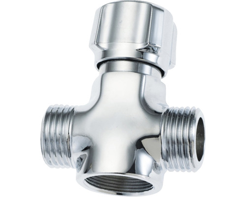 T-koppling MORA lilla systemet halvkoppling G1/2, kopparrör 12-15 mm krom 8543361 Hörnventil med handtag för sanitära applikationer