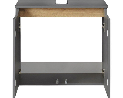 Tvättställsskåp med öppna dörrar