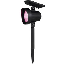 Solcellslampa LED Spotlight med markspjut 50lm 65+RGB