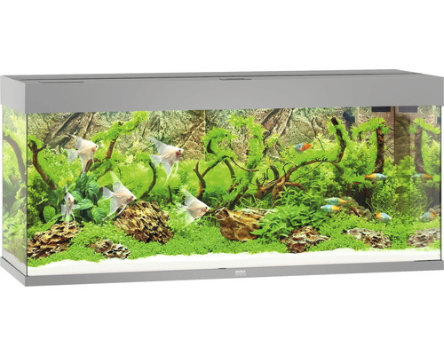 Akvarium JUWEL Rio 240 LED-belysning, pump, filter, värmare grå