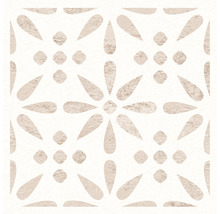 Fyrkantig kakelplatta med blommönster