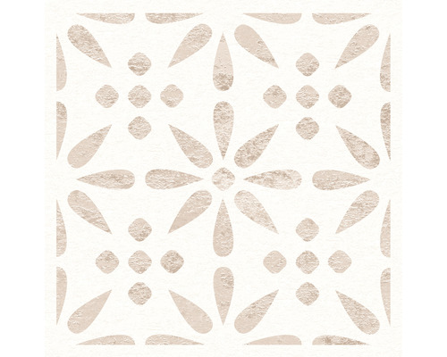 Fyrkantig kakelplatta med blommönster