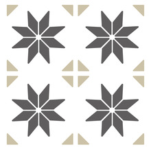 Kakelmönster med stjärn- och triangelmotiv