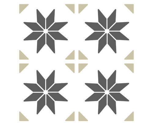 Kakelmönster med stjärn- och triangelmotiv