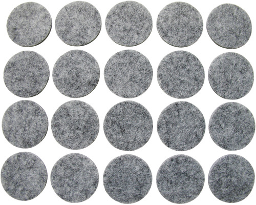 Möbeltassar rund grå 22mm 20-pack