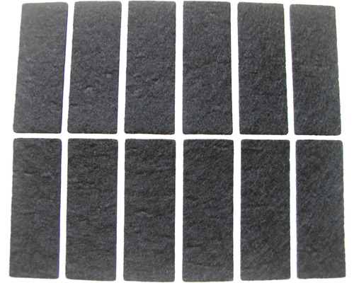 Möbeltassar svart 44x16mm 12-pack