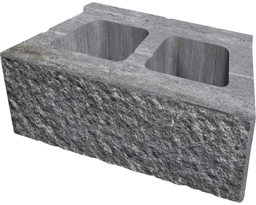 Mursten BENDERS Megasmart rak grafit 400x 200x 150mm Grå mursten med två urtag