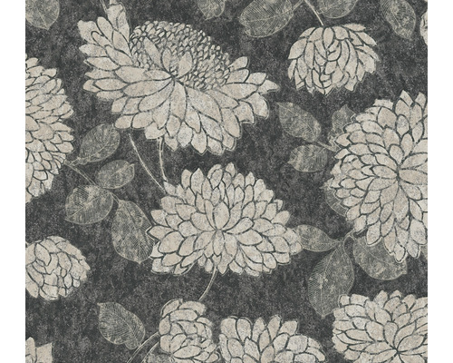 Tapet A.S. CRÉATION Blom xl svart 10,05x0,53m Tapet med blommönster