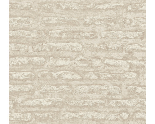 Tapet A.S. CRÉATION Stenvägg brun-vit 10,05x0,53m Tapet med stenmurmotiv
