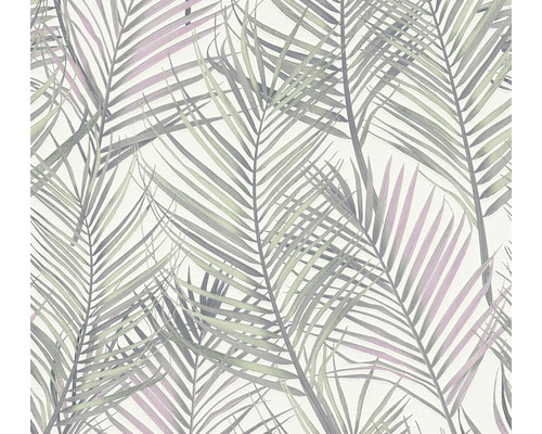 Tapet A.S. CRÉATION Palm grön-rosa 10,05x0,53m Tapet med palmbladmönster