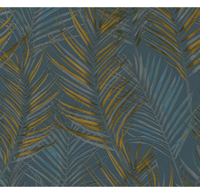 Tapet A.S. CRÉATION Palm petrol -gul 10,05x0,53m-thumb-0