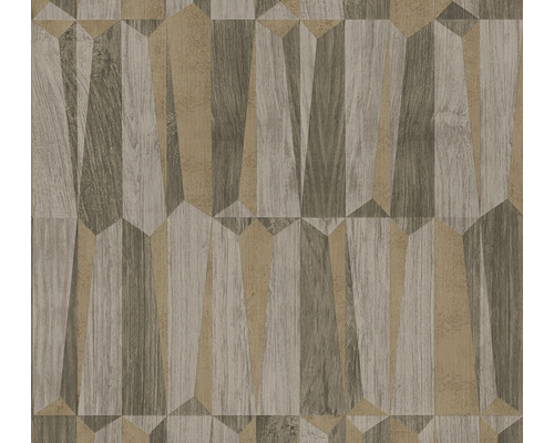 Tapet A.S Creatión Träoptik brun-grå 10,05x0,53cm Tapet med geometrisk trädesign
