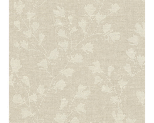 Tapet A.S Création Blomranka grå-beige 10,05x0,53m Blommig tapet med växtmönster
