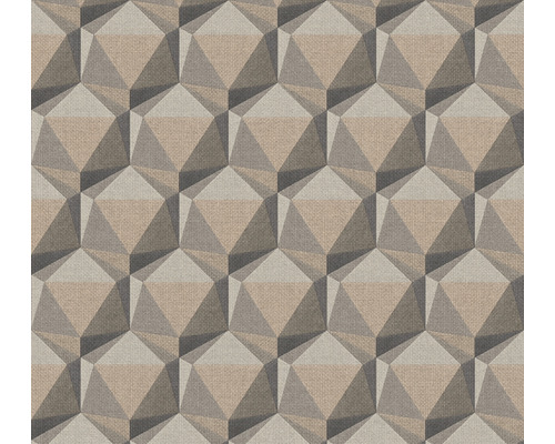 Tapet A.S Creatión Geometrisk beige-grå 10,05x0,53cm Geometriskt tapetmönster med tredimensionellt utseende