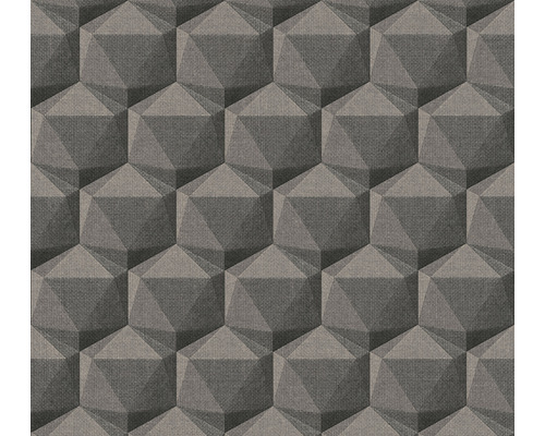 Tapet A.S Création Geometrisk grå 10,05x0,53cm Tapet med geometrisk 3D-design