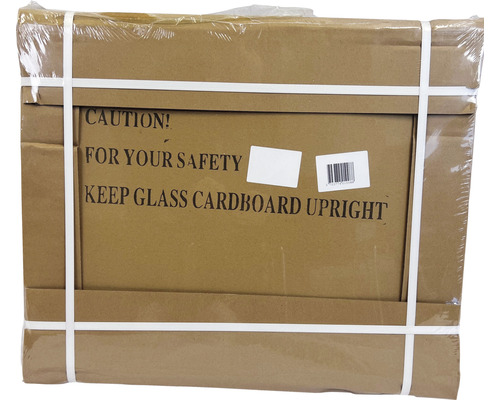 Förpackad artikel av glas och kartong för säker leverans