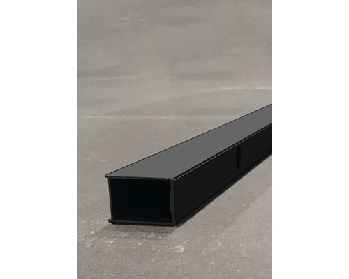 Förlängningsprofil HAFA Igloo Pro för fast Vägg svart aluminium 35x23x2000 mm