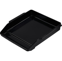 Svart grillform av metall