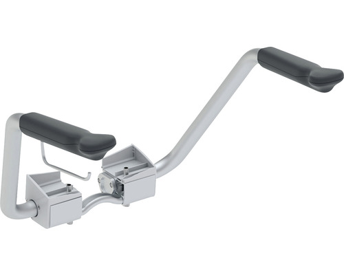 WC-Armstöd med Toalettpappershållare IFÖ Vinta metall svart grå 1-pack 8865848 Handtag för transportvagn