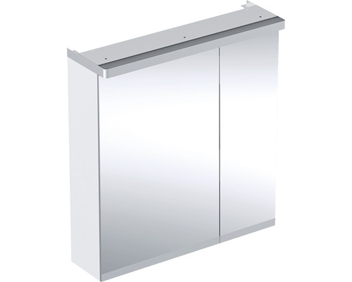 Spegelskåp IFÖ Vinta Art vit blank 600x645 mm LED-belysning