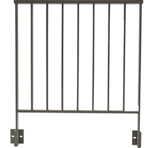 Räckesstolpe av metall med fäste