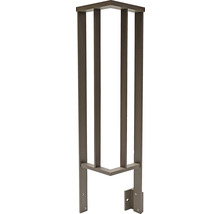 Metallstaketstolpe med fäste