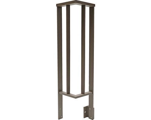 Räckesset PERTURA Triton gråbrun väggmontage 260 mm