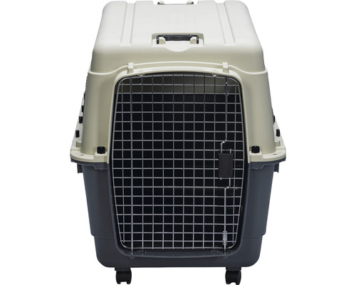 Transportbur för djur med gallerdörr och hjul
