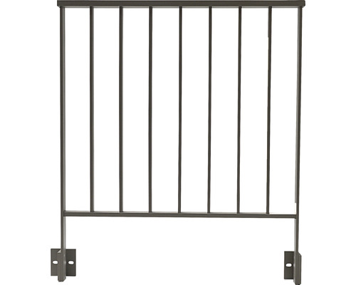 Räckesset PERTURA Triton G-form sido-/ väggmontage gråbrun 18 m