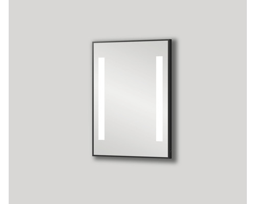 Spegel med belysning DSK black river 2.0 svart 50x70 cm LED 50163