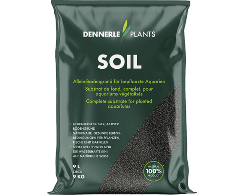 Bottengrund DENNERLE PLANTS Soil 2-3mm ca 9kg svart