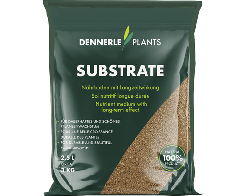 Långtidsverkande substrat DENNERLE PLANTS ca 0,5mm ca 3kg brun