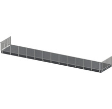 Illustration av ett modulärt pontonsystem med räcke