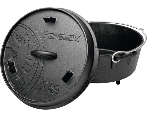 Petromax gjutjärnsgryta med lock och bärhandtag