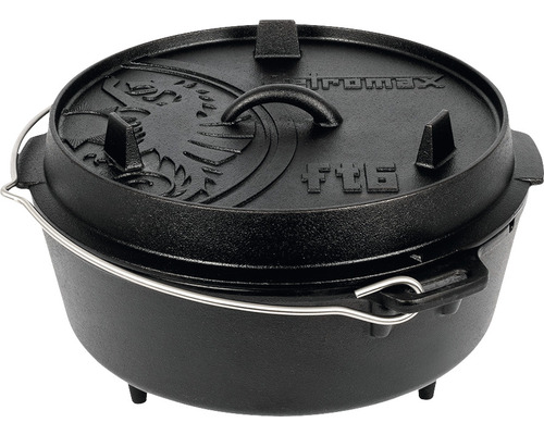 Petromax Holländsk ugn av gjutjärn med lock, handtag och ben