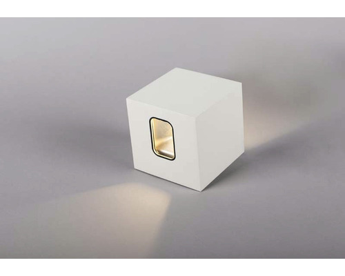 Fyrkantig vägglampa med ljusnedgång nedåt