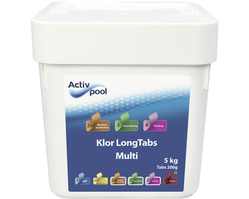 Poolkemi SWIM&FUN Klor LongTabs Multi 200g, 5kg