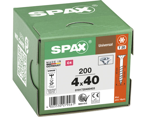 Universalskruv SPAX C4 4,0x40 T20 200-pack