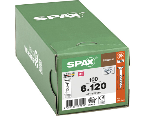 Universalskruv SPAX C4 6,0x120 T30 100-pack