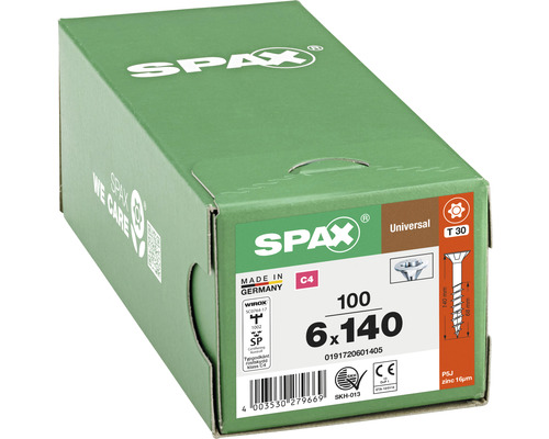 Universalskruv SPAX C4 6,0x140 T30 100-pack