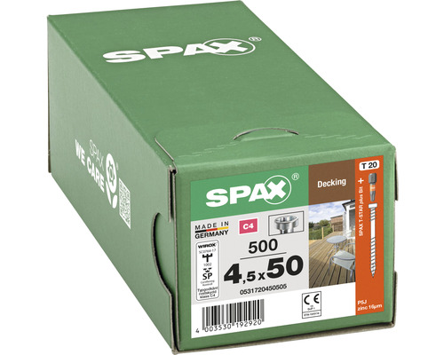 Terrasskruv SPAX C4 4,5x50 T20 500-pack