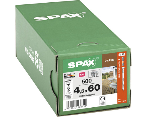 Terrasskruv SPAX C4 4,5x60 T20 500-pack